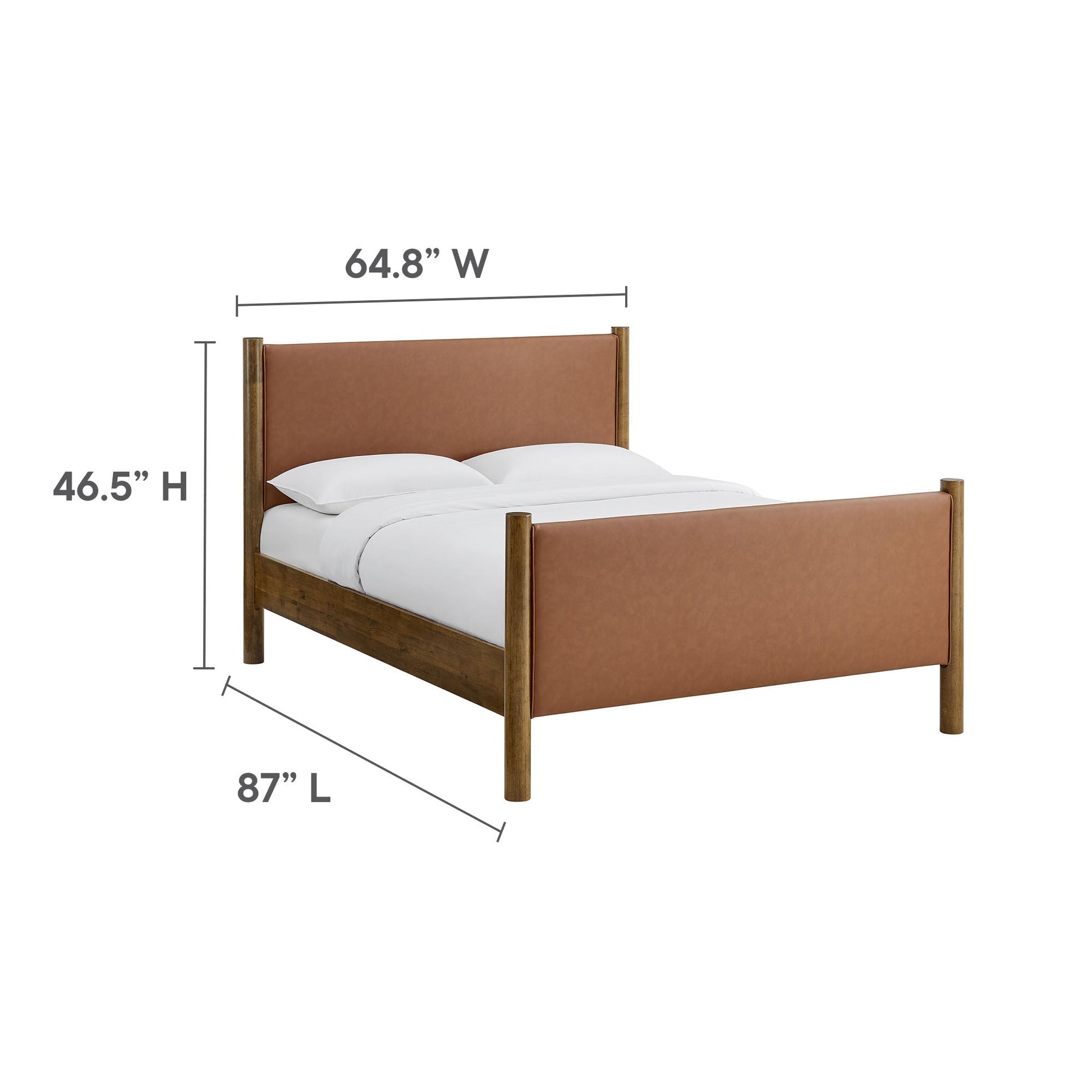 Maven Upholstered Platform Bed - Queen Size