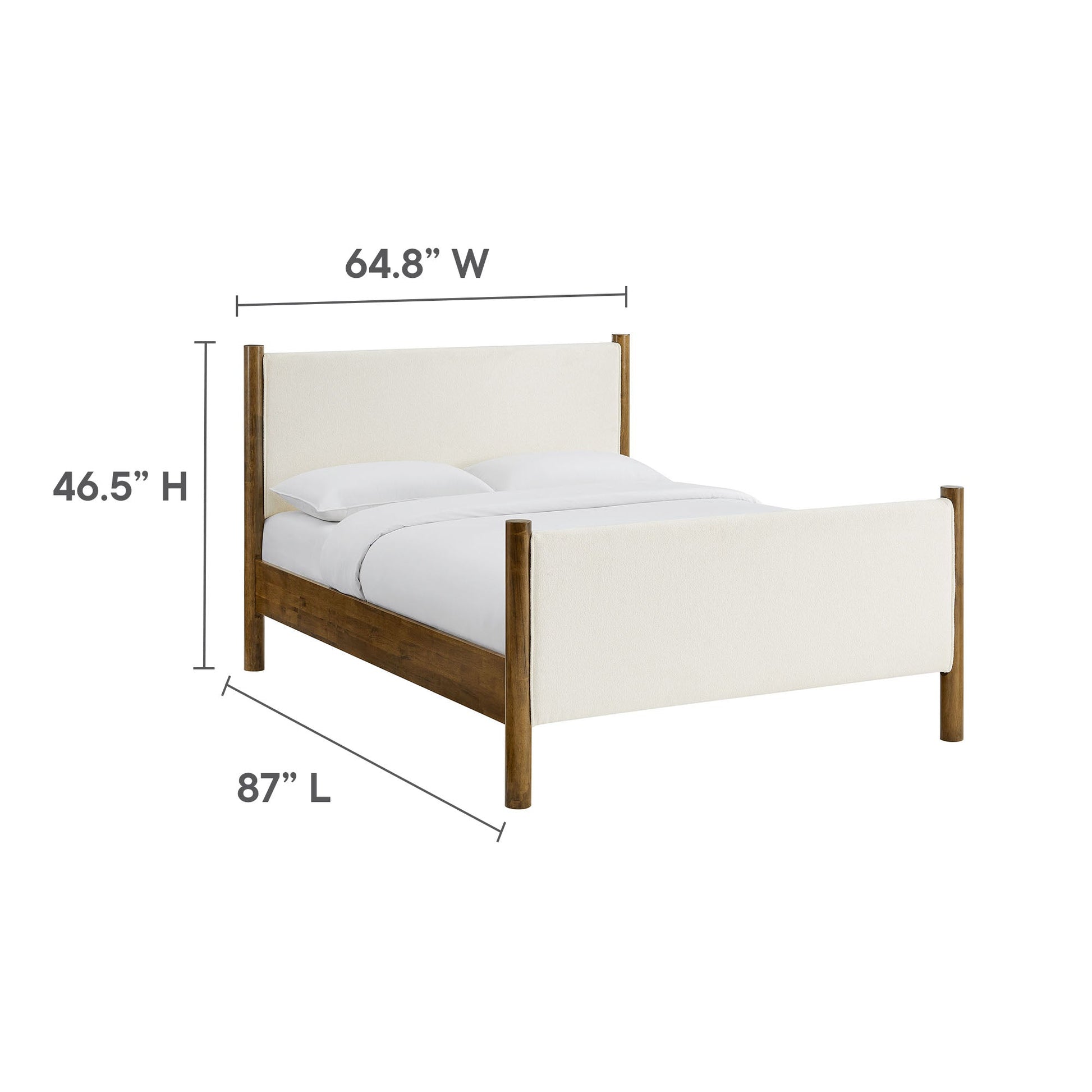 Maven Upholstered Platform Bed - Queen Size