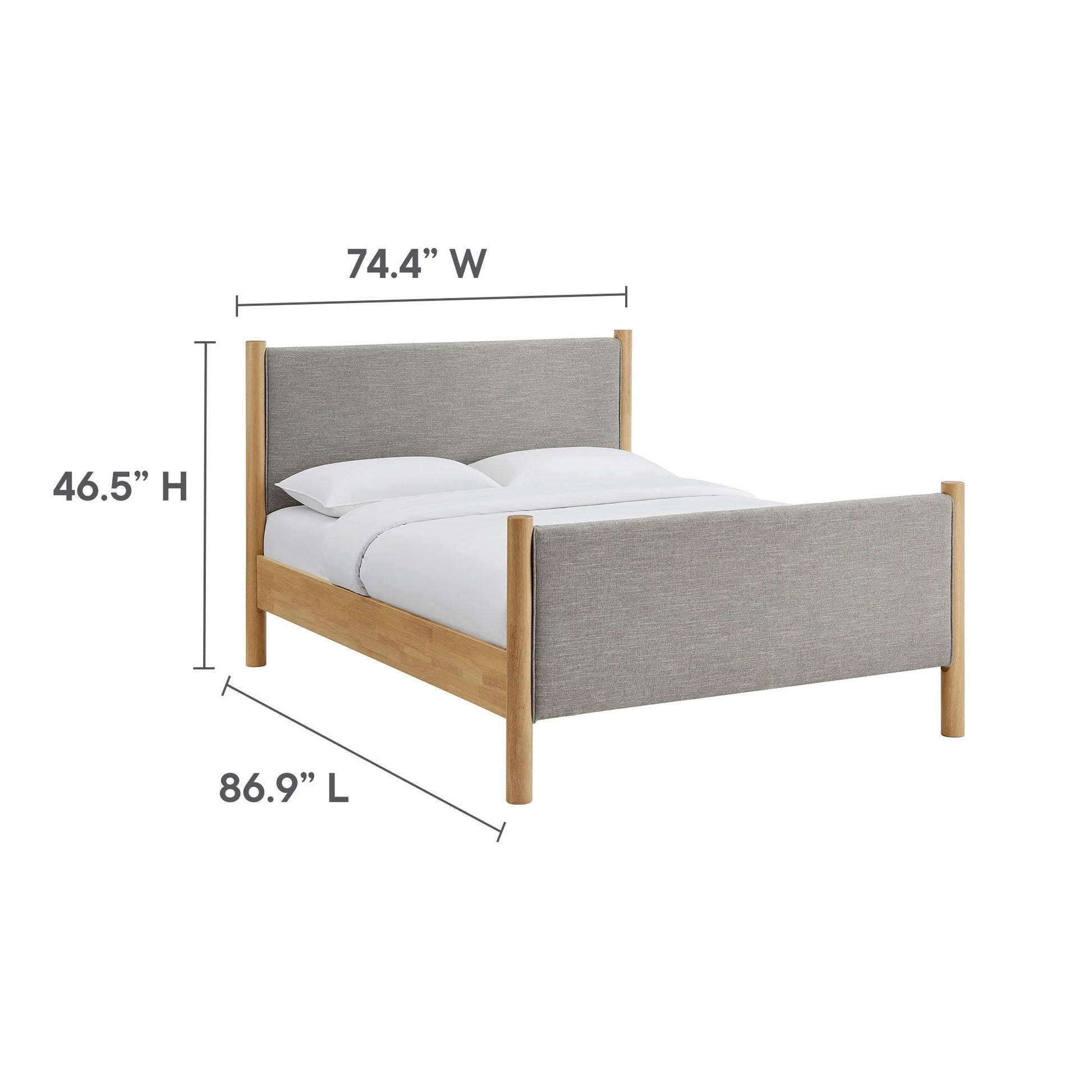 Maven Upholstered Platform Bed - Queen Size