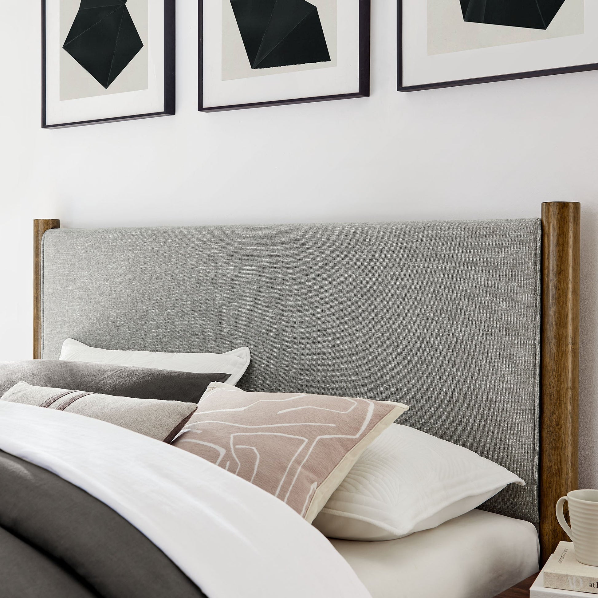 Maven Upholstered Platform Bed - Queen Size