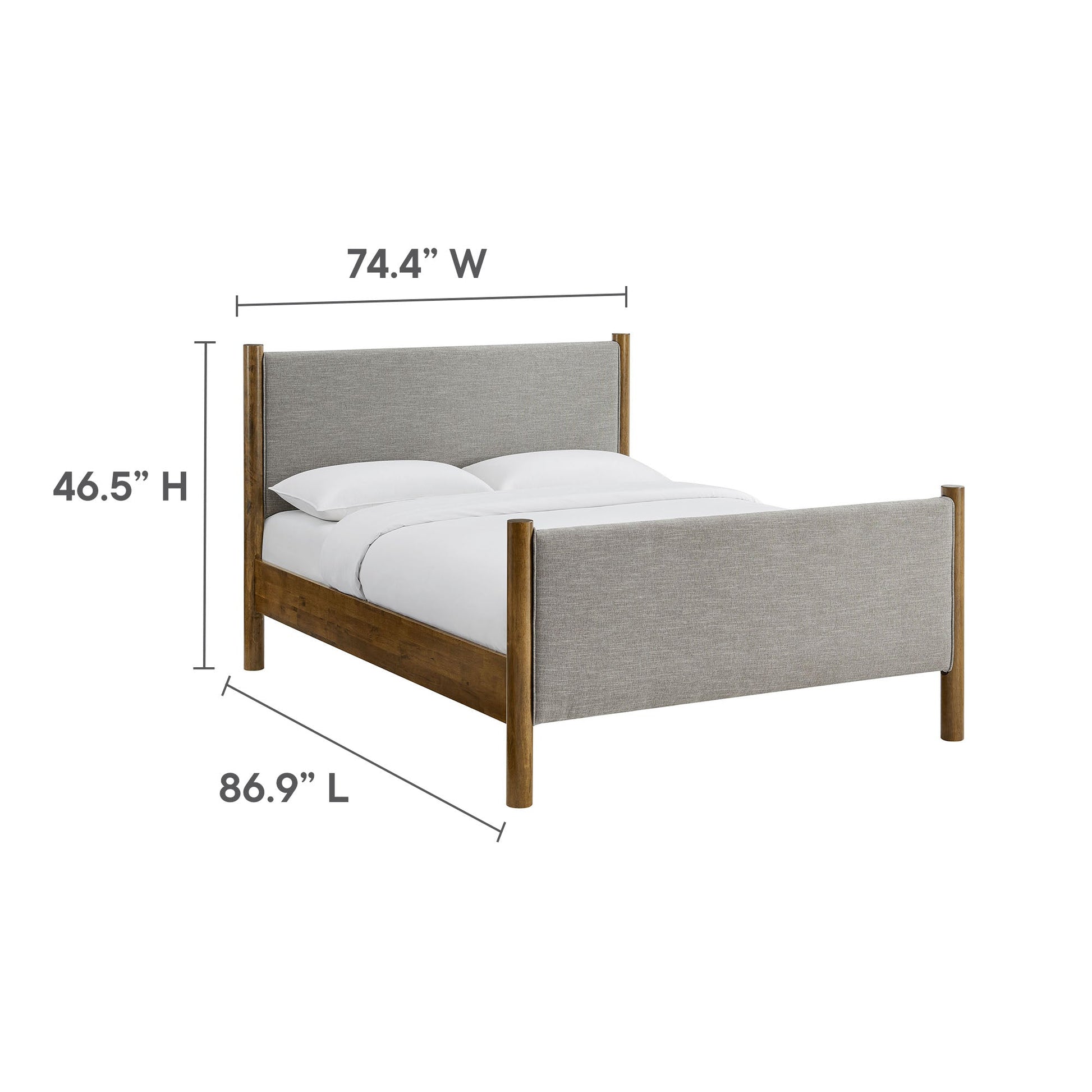 Maven Upholstered Platform Bed - Queen Size