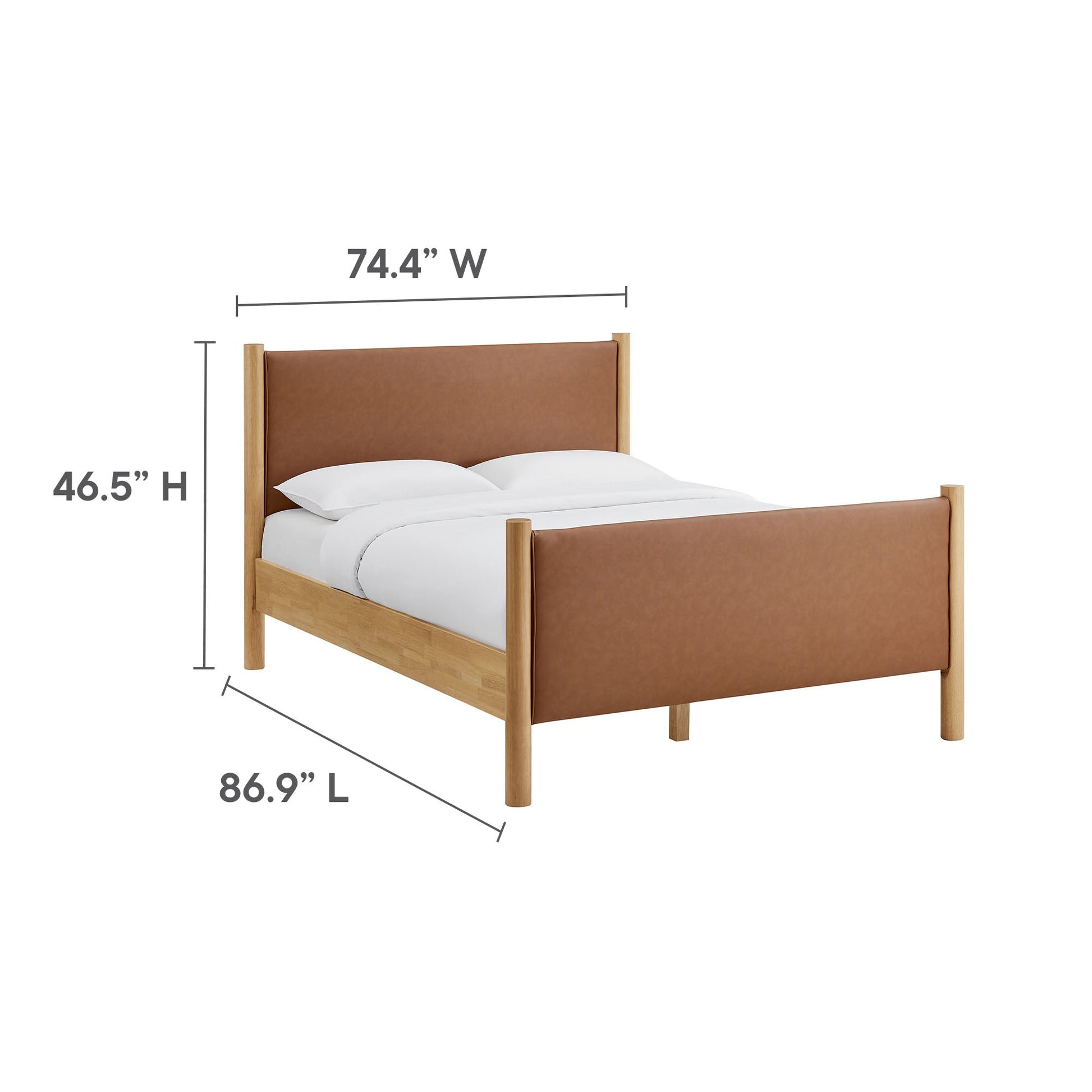 Maven Upholstered Platform Bed - Queen Size