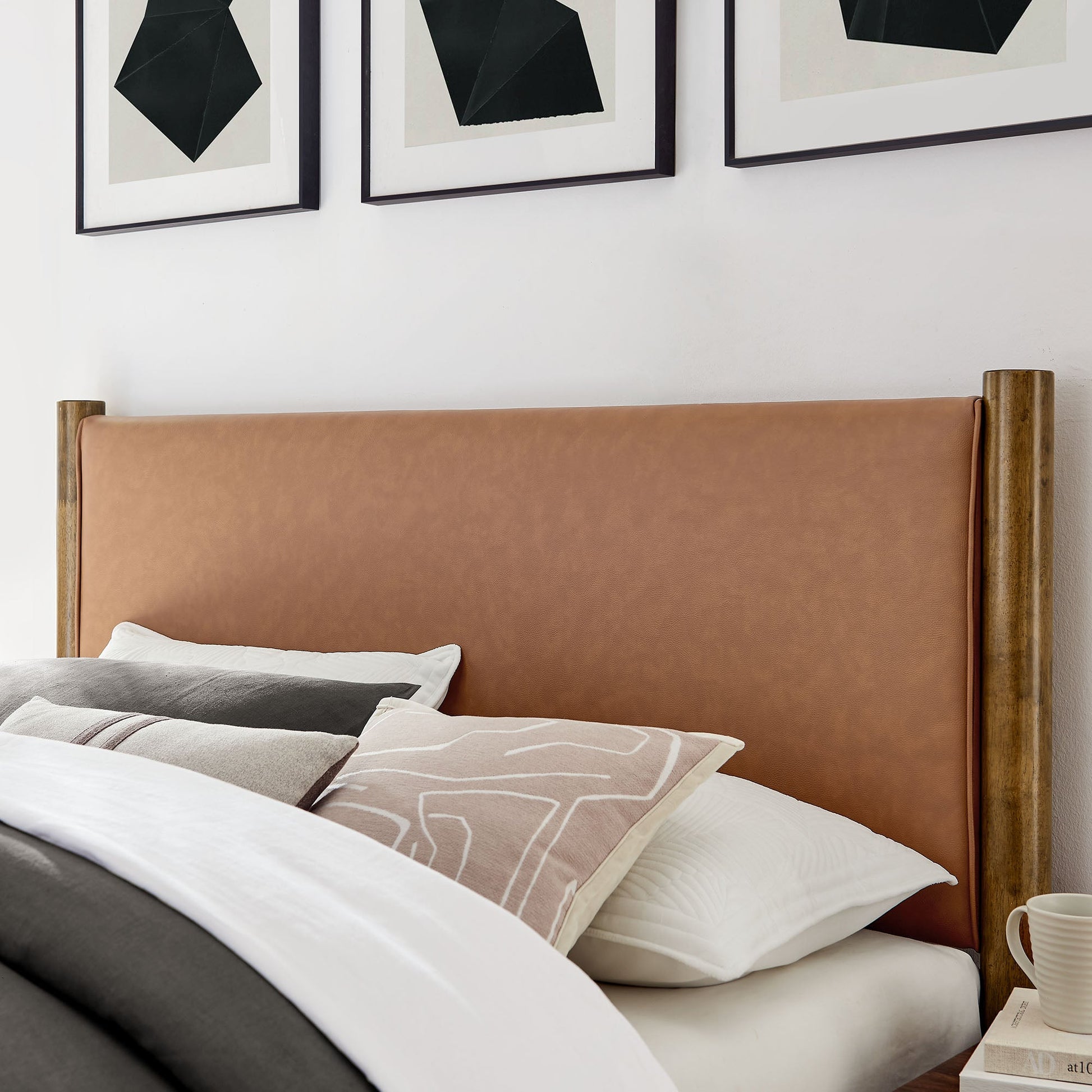Maven Upholstered Platform Bed - Queen Size