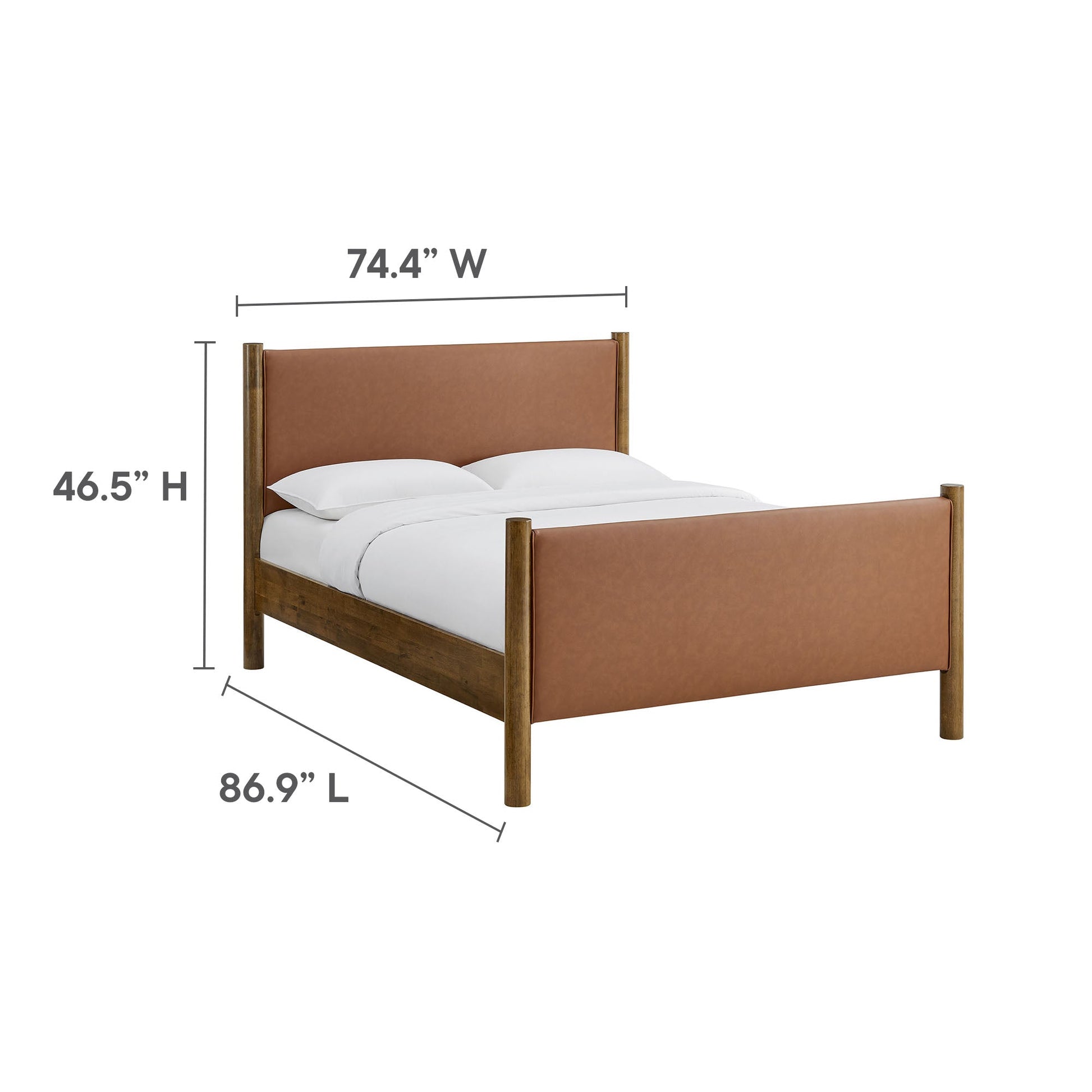 Maven Upholstered Platform Bed - Queen Size