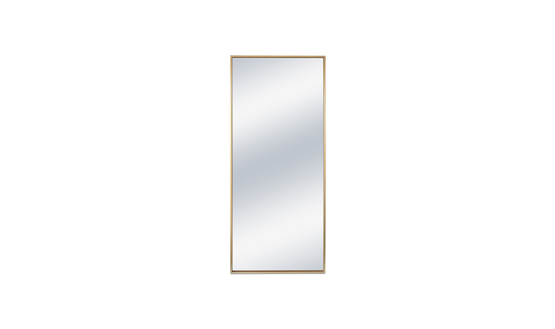 Sleek Gold Iron Frame Squire Mirror - Contemporary Accent Piece