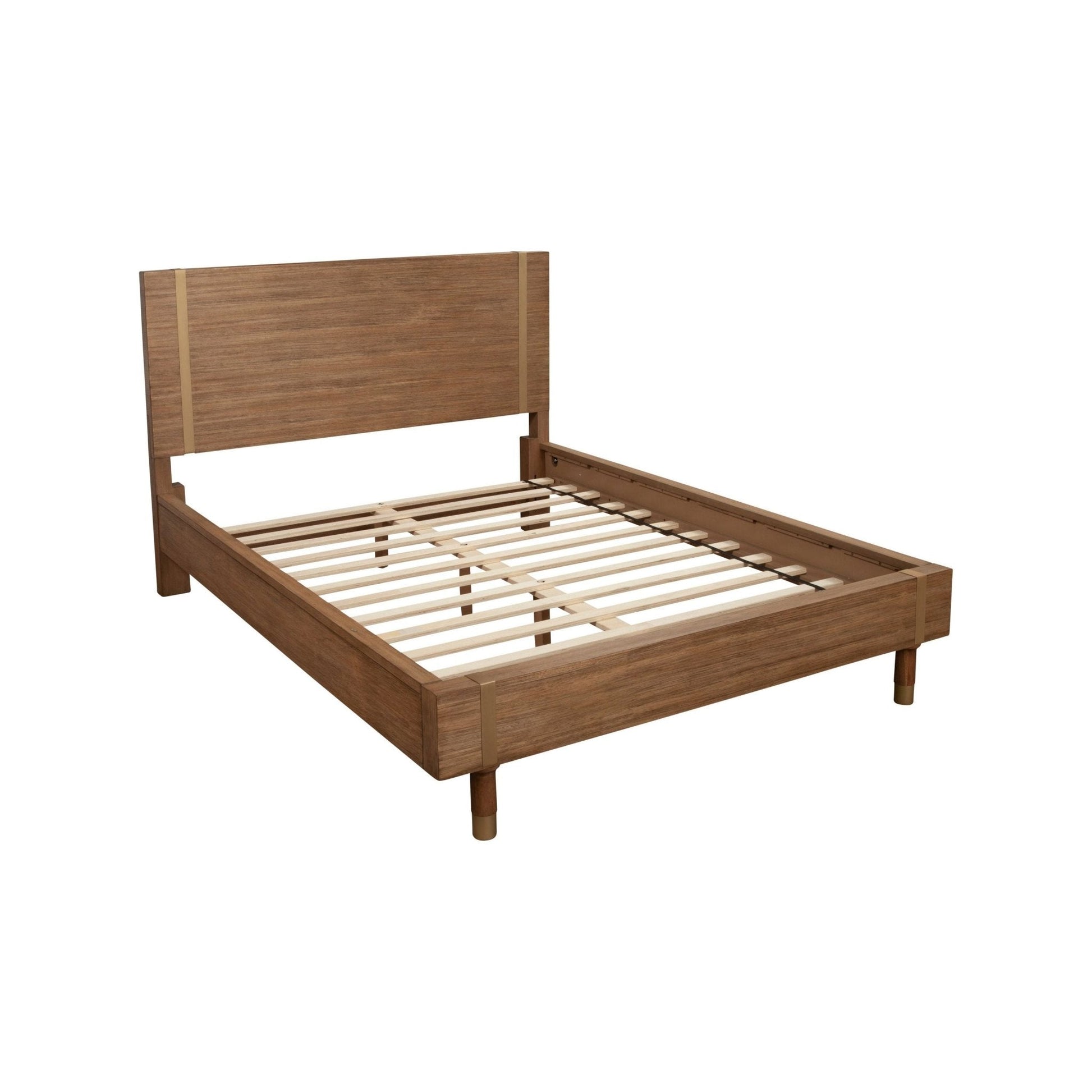 Modern Easton Platform Bed with Stylish Gold Legs