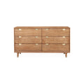 Stylish Easton Six Drawer Dresser in Modern Sand Finish