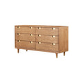 Stylish Easton Six Drawer Dresser in Modern Sand Finish