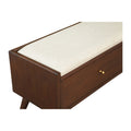 Stylish Mid-Century Modern Flynn Bench in Walnut Finish