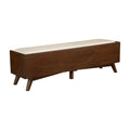 Stylish Mid-Century Modern Flynn Bench in Walnut Finish