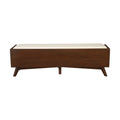 Stylish Mid-Century Modern Flynn Bench in Walnut Finish