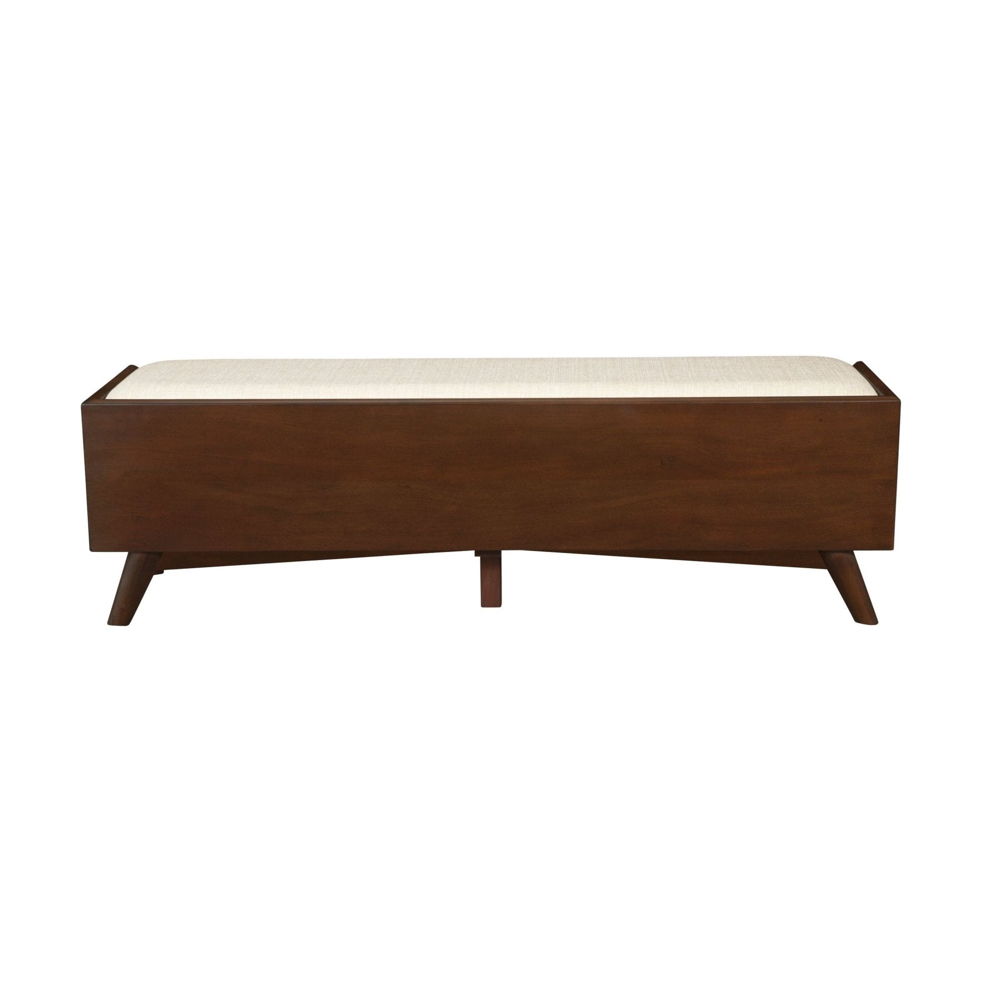 Stylish Mid-Century Modern Flynn Bench in Walnut Finish