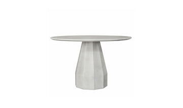 Templo White Concrete Outdoor Dining Table