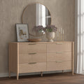 Timeless Sinclair Dresser with Gold Handles - Natural Finish