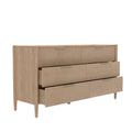 Timeless Sinclair Dresser with Gold Handles - Natural Finish