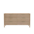 Timeless Sinclair Dresser with Gold Handles - Natural Finish