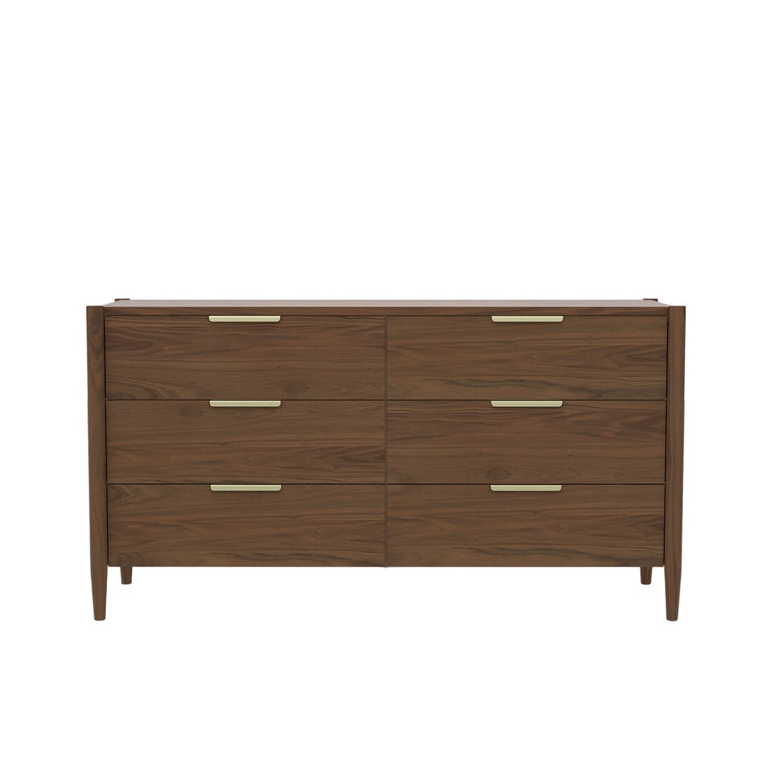 Elegant Sinclair Walnut Dresser with Soft-Close Drawers