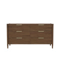 Elegant Sinclair Walnut Dresser with Soft-Close Drawers