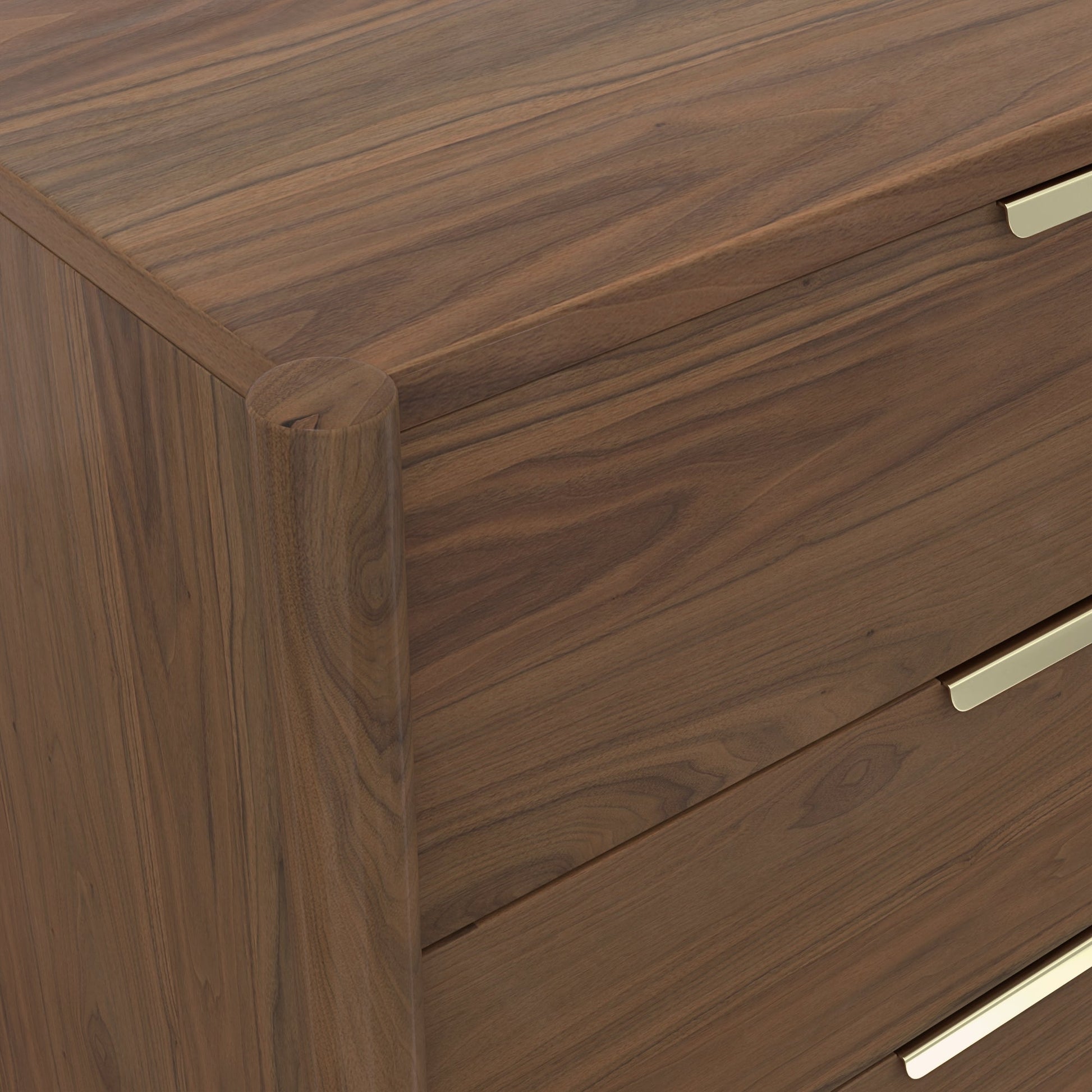 Elegant Sinclair Walnut Dresser with Soft-Close Drawers