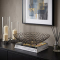 19" Bronze Metal Round Centerpiece Bowl