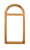24" Brown Wood Arch Framed Accent Mirror