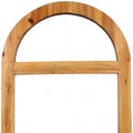5" Brown Arch Wood Framed Accent Mirror