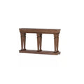72" Oak Wood Floor Shelf Console Table With Shelf