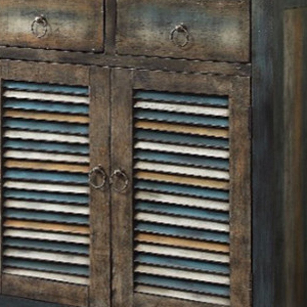 32" Saddle Brown Solid Wood Console Table