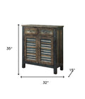 32" Saddle Brown Solid Wood Console Table