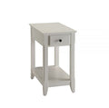 23" White Solid and Manufactured Wood End Table With Drawer And Shelf