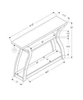 47" Taupe Floor Shelf Console Table With Storage