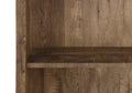 48" Taupe Distressed Wood Adjustable Four Tier Bookcase