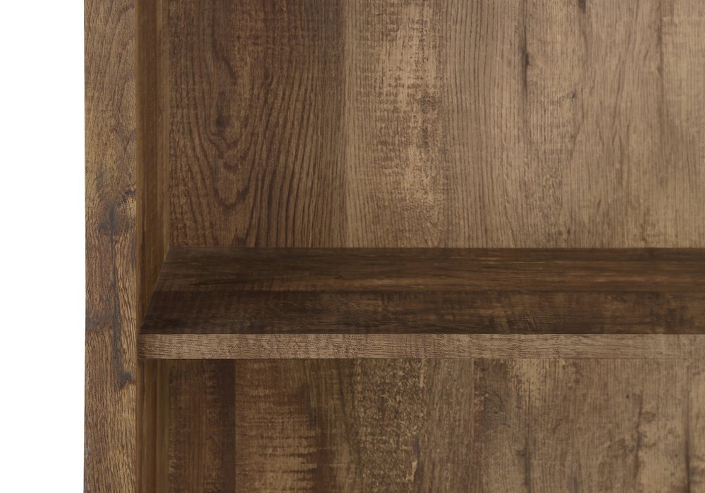 48" Taupe Distressed Wood Adjustable Four Tier Bookcase