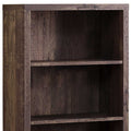 48" Brown Distressed Wood Adjustable Four Tier Bookcase