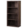 48" Brown Distressed Wood Adjustable Four Tier Bookcase