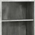 48" Taupe Distressed Wood Adjustable Four Tier Bookcase