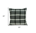 20" X 7" X 20" Transitional Gray Pillow Cover With Poly Insert