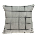 20" Gray Plaid Cotton Throw Pillow