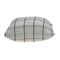 20" Gray Plaid Cotton Throw Pillow