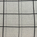 20" Gray Plaid Cotton Throw Pillow