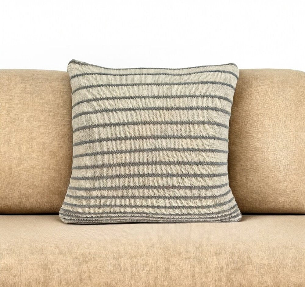 20" Tan Throw Pillow