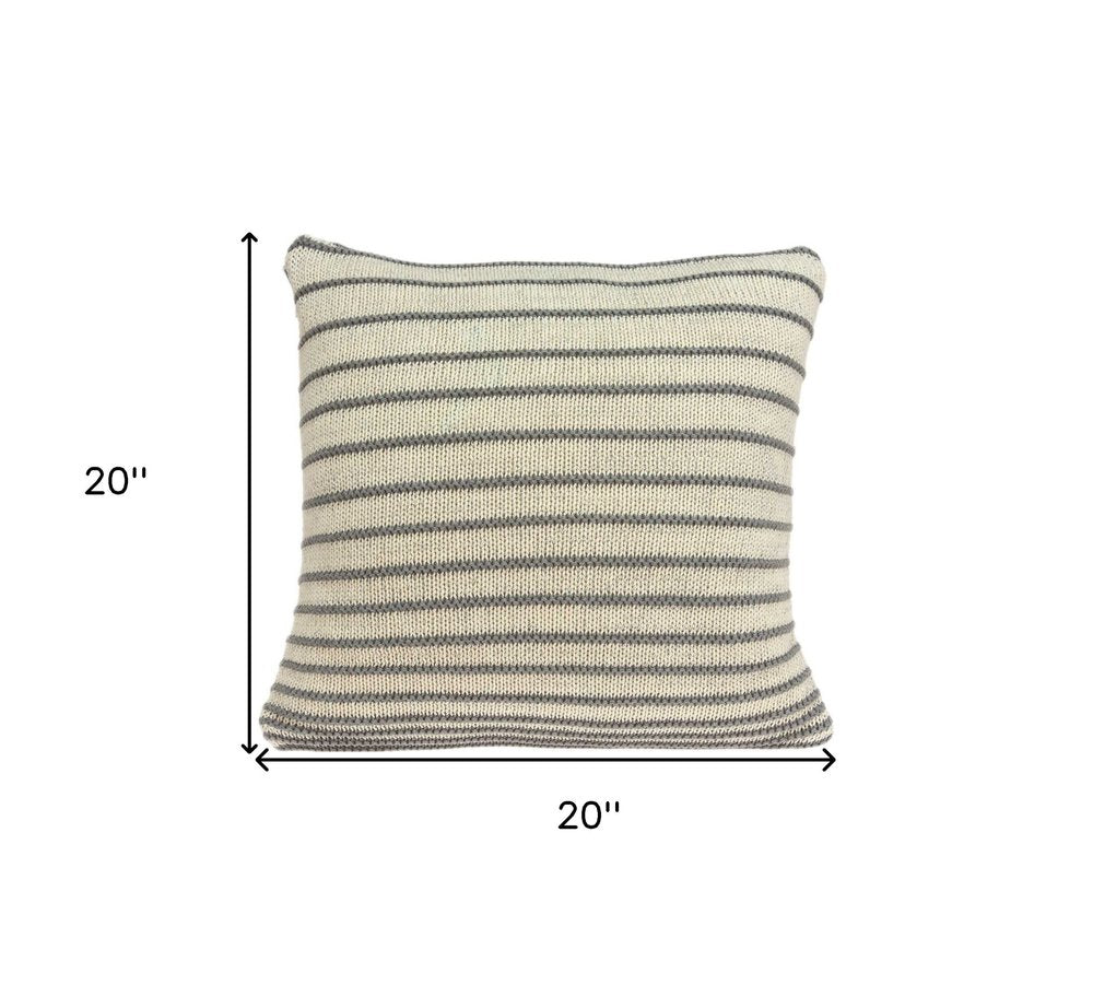 20" Tan Throw Pillow