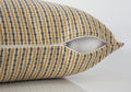 Set Of Two 18" X 18" Gold and White Polyester Striped Zippered Pillow