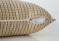 Set Of Two 18" X 18" Gold and White Polyester Striped Zippered Pillow