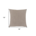 Set Of Two 18" X 18" Gold and White Polyester Striped Zippered Pillow