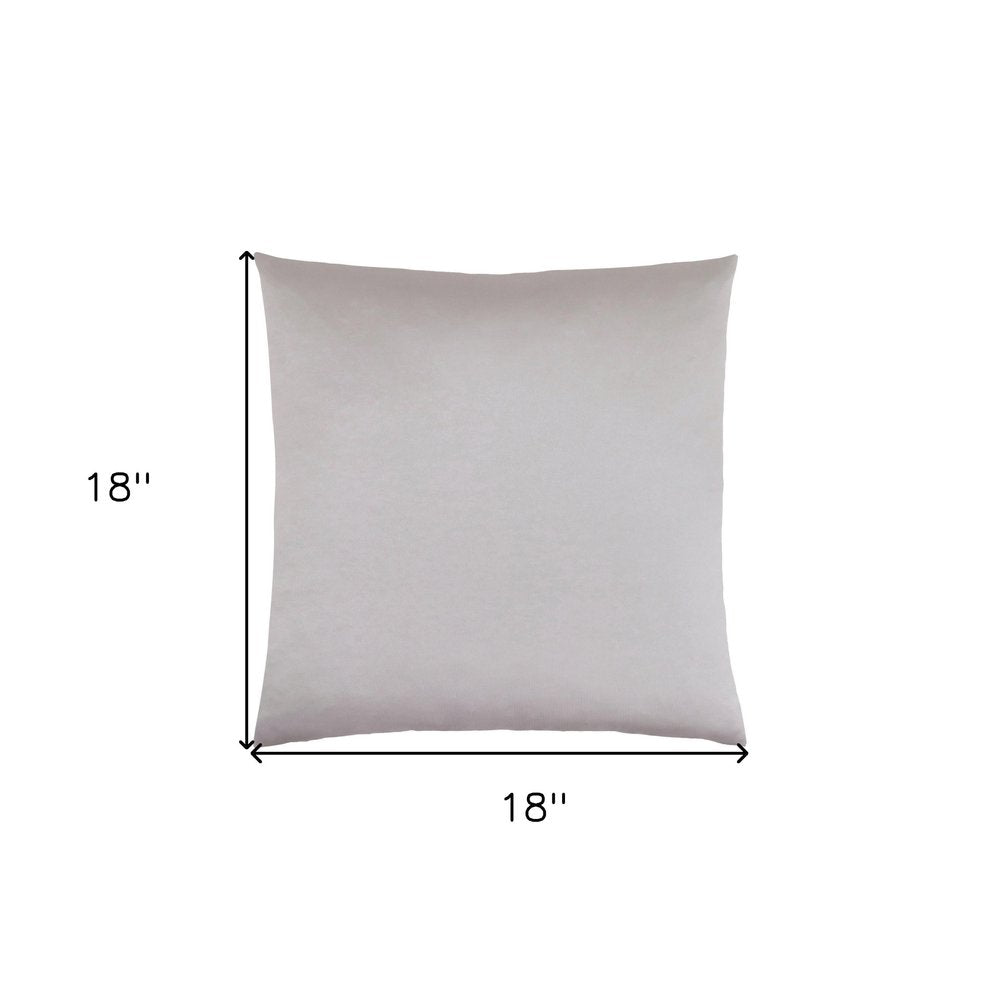 Set of Two 18" Silver Satin Throw Pillows