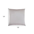 Set of Two 18" Silver Satin Throw Pillows