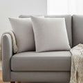 Set of Two 18" Silver Satin Throw Pillows