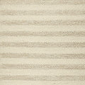 5' X 7' Ivory And White New Zealand Lambs Wool Striped Hand Woven Area Rug