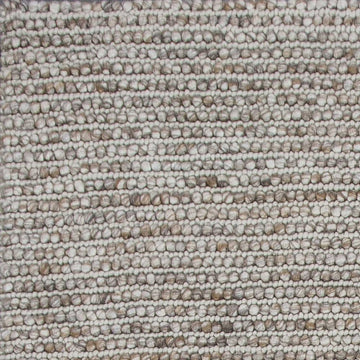 5' X 7' Natural Wool Hand Woven Area Rug